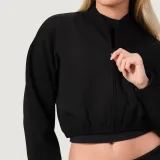 GymBeam Women‘s NEO Zip-Up Sweatshirt Black - Velikost: XS | Barva: Čierna | Hmotnost: 0,3333 kg | Balení: 55 · záber 2