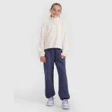 Dívčí oversize fleece se stojáčkem - bílý · záber 2