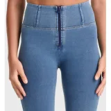Női jeggings nadrág FREDDY WR.UP® skinny high waist push up jeggings in organic fabric-Blue · záber 5
