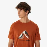 QUECHUA Pánske turistické tričko MH500 krátky rukáv oranžové L · záber 2