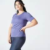 DOMYOS Dámske tričko 120 na fitnes modré L-XL · záber 1