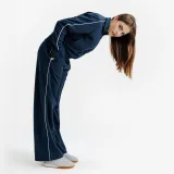 DECATHLON Dámske tepláky Heritage tmavomodré L (W33 L31) · záber 2