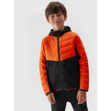 Chlapecká turistická softshellová bunda 4F JUNIOR TECHNICAL JACKET-JAW23TTJAM282-70S-ORANGE · záber 2