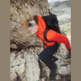 Pánská rychleschnoucí trekingová mikina - oranžová · záber 1