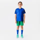 KIPSTA Detský futbalový dres Essentiel s krátkym rukávom modrý 7-8 r (123-130 cm) · záber 2