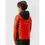 Chlapecká turistická softshellová bunda 4F JUNIOR TECHNICAL JACKET-JAW23TTJAM282-70S-ORANGE · záber 3