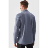 Pánská zateplená lyžařská mikina s 1 2 zipem 4F BRUSHED UNDERWEAR-WAW24UBRUM076-32S-DENIM · záber 4