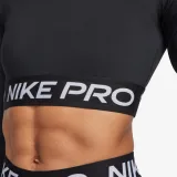 Dámské tréninkové tričko s dlouhým rukávem NIKE PRO DF 365 CROP LS-010 BLACK WHITE · záber 5