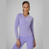 Tréninkový slim rychleschnoucí longsleeve dámský - fialový · záber 1