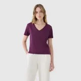 Dámské tričko oversize s modalem - fialové · záber 1