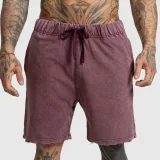 Pánské kraťasy Iron Aesthetics X Washed, burgundy · záber 2