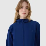 Dámský fleece regular s kapucí - tmavě modrý · záber 2