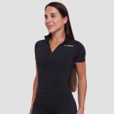 GymBeam Ignite női cropped póló Black - Méret: L | Szín: Fekete | Tömeg: 0,142 g | Csomag: 120 · záber 2