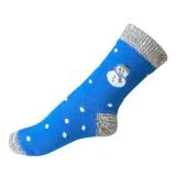 Knebl Hosiery Art.18 Dětské zimní ponožky Knebl Modrý sněhulák POUZE 32-35 (VÝPRODEJ) · záber 3