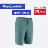 QUECHUA Pánske turistické šortky NH500 Regular zelené 2XL · záber 1
