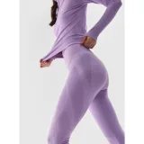 Dámské termo kalhoty 4F SEAMLESS UNDERWEAR-WAW24USEAF159-52S-LIGHT VIOLET · záber 2