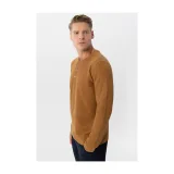 Pánske tričko s dlhým rukávom VOLCANO L-AZUX-102-BEIGE · záber 3