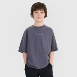 Chlapecké oversize tričko s potiskem - šedé · záber 1