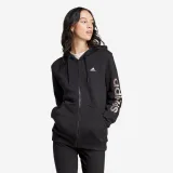 ADIDAS ADIDAS dámska mikina na zips s kapucňou na cvičenie čierna XS · záber 1