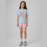 T-shirt regular s potiskem dívčí - modré · záber 2