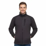 Pánská zateplená turistická mikina se zipem NORTHFINDER SZYMON 270blackblack · záber 1