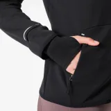 KIPRUN Dámska bežecká hrejivá bunda Run 500 Warm dymovo-čierna XS · záber 2