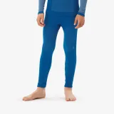 QUECHUA Detské bezšvové spodné termolegíny 900 Seamless na 5-15 rokov modré 7-8 r (123-130 cm) · záber 1
