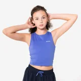 KIPRUN Dievčenský bežecký crop top 900 fialový 8-9 r (131-140 cm) · záber 1