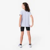 KIPRUN Detské bežecké priedušné priliehavé šortky Kiprun Dry čierne 10-11 r (141-150 cm) · záber 2