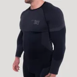 GymBeam Bezešvé tričko s dlouhým rukávem OG1 Black/Grey - Velikost: XXL | Barva: Čierna | Hmotnost: 0,355 kg | Balení: 60 · záber 3