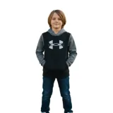 Chlapčenská zateplená mikina s kapucňou UNDER ARMOUR UA Rival Flc Cblck Grphc HD · záber 1