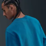 Pánská zateplená mikina NIKE M NK CLUB BB CREW GREEN ABYSS WHITE · záber 4