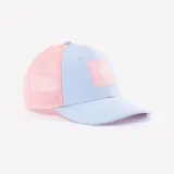 QUECHUA Detská turistická šiltovka MH100 Trucker 7-15 r. fialová bez · záber 1