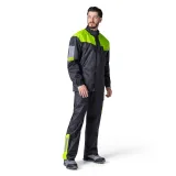 Nepremokavé moto nohavice W-TEC Colnari Farba čierna-fluo zelená, · záber 5