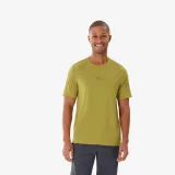 QUECHUA Pánske turistické tričko MH500 krátky rukáv kaki 4XL · záber 1