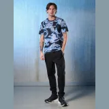 T-shirt regular s potlačou pánsky - tmavomodrá · záber 6