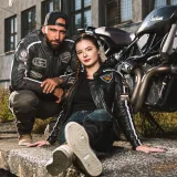 Dámska kožená moto bunda W-TEC Sheawen Lady Black Farba čierna, · záber 5