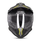 Moto prilba W-TEC Valso Graphic Farba čierno-šedo-fluo, · záber 3