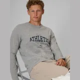 Longsleeve regular s potlačou pánsky - sivý