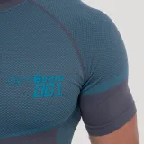 GymBeam OG1 Seamless T-shirt Grey/Blue - Méret: M | Szín: Szürke | Tömeg: 0,2289 g | Csomag: 85 · záber 2
