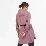 QUECHUA Dámska dlhá nepremokavá turistická bunda Raincut ružová XS · záber 1