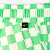 DECATHLON Dievčenské šortkové plavky Caro 100 kockované zelené 7-8 r (123-130 cm) · záber 2