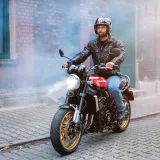 Kožená moto bunda W-TEC Valebravo Farba čierna, · záber 3