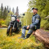 Moto nohavice W-TEC Modock Farba čierno-modro-fluo žltá, · záber 4