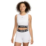 Dámské tréninkové tričko s krátkým rukávem NIKE PRO DF 365 CROP TANK-100 WHITE BLACK · záber 1