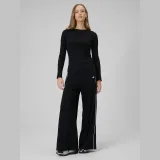 Dámský slim longsleeve z žebrovaného úpletu - černý · záber 2