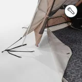QUECHUA Podlaha – náhradný diel stanu Tepee 5.2 Polycoton bez · záber 2
