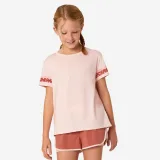DOMYOS Dievčenské tričko na cvičenie 320 bavlnené ružové 14-15 r (160-166 cm) · záber 1