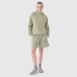 Teplákové šortky unisex - olivové · záber 2