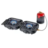 KEMPER Kempingový plynový varič s 2 platňami skladací a prenosný bez · záber 2